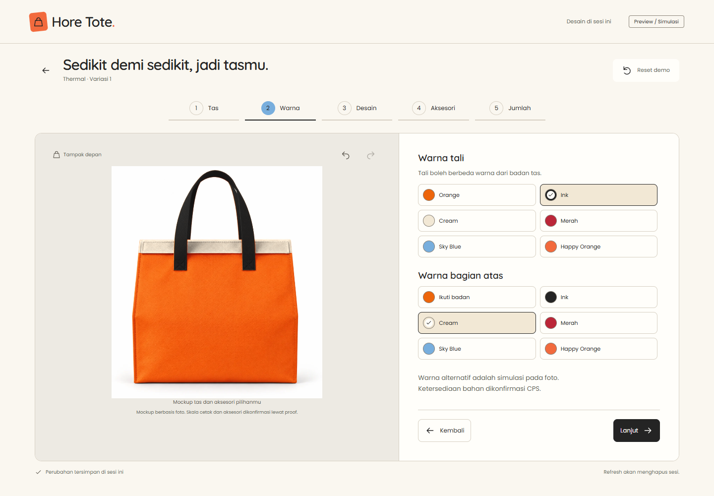 Hore! Tote · Website