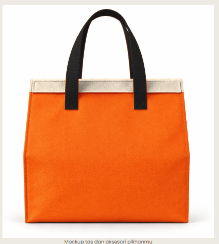 Simulation detail from the screenshot: orange body, cream top, and black handles.